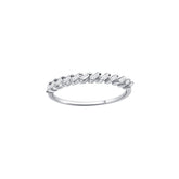 Bague demi-éternité en or blanc 18 carats 750 avec diamants - YZ0005016